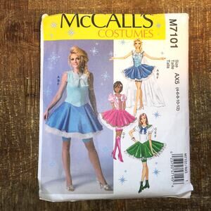 McCalls Sewing Pattern M7101 Cosplay Sailor Moon Chibi Elsa Princess 4-12 UNCUT